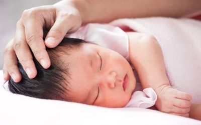 baby sleeping with nanny